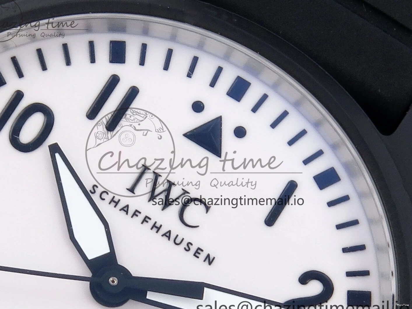 MIROTIME 0307 TravelReady Pilot IW326905 Black Aces M+F 1:1 Best Edition White Dial on Black Rubber Strap MY 7000